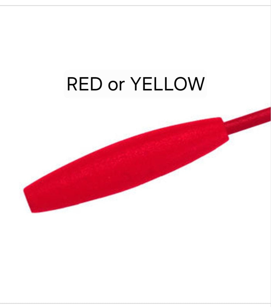 24 of the 1-1/2 inch Small Diameter, Bright Yellow (Chartreuse), Cigar Styrofoam Float, Solid Peg