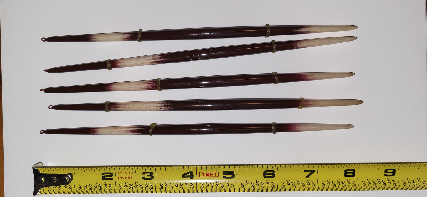 5 Balsa Wood Fishing Quills,, Porcupine Quill Style, 8" lengths