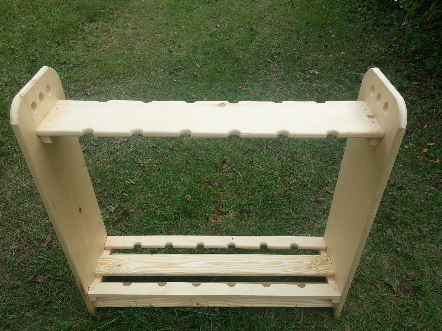 FREE SHIPPING! Wooden Rod Rack, Choose from 12, 18, 24 or Heavy Duty 12 Slots, GREAT FOR BILLIARD CUE STICKS ALSO. FREE SHIPPING QUALIFIED !!