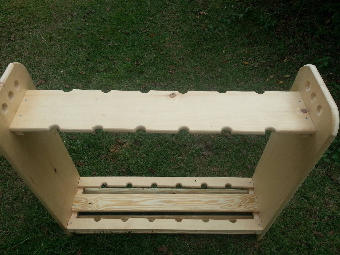 FREE SHIPPING! Wooden Rod Rack, Choose from 12, 18, 24 or Heavy Duty 12 Slots, GREAT FOR BILLIARD CUE STICKS ALSO. FREE SHIPPING QUALIFIED !!