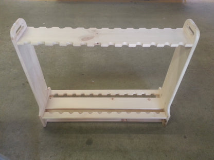 FREE SHIPPING! Wooden Rod Rack, Choose from 12, 18, 24 or Heavy Duty 12 Slots, GREAT FOR BILLIARD CUE STICKS ALSO. FREE SHIPPING QUALIFIED !!